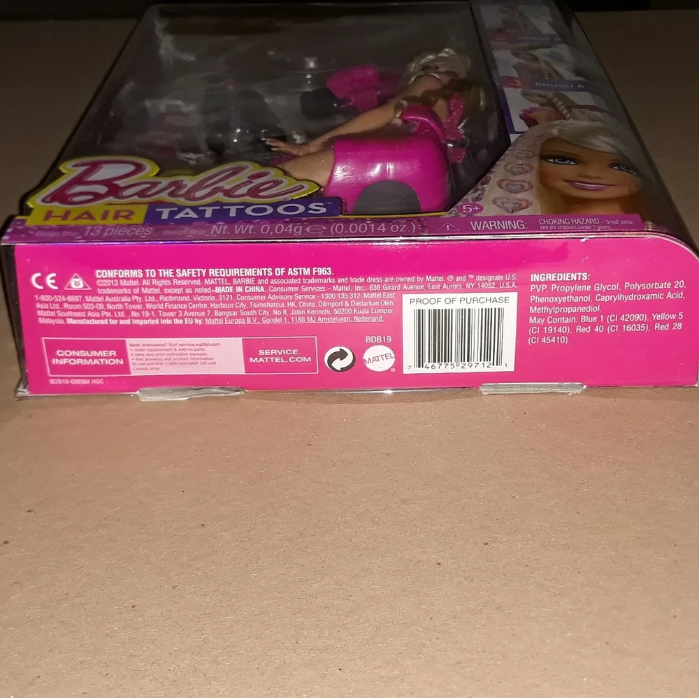 *Barbie Hair Tattoos Doll